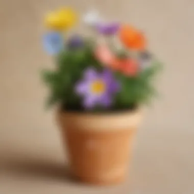 Easy Flower Pot Art Simple flower pot craft with paints