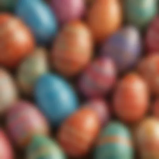 Vibrant Easter egg bags decorated with intricate patterns