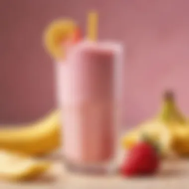 Kids-friendly smoothie with strawberry and banana