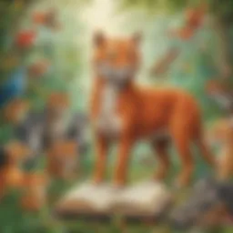 Colorful book cover featuring animals