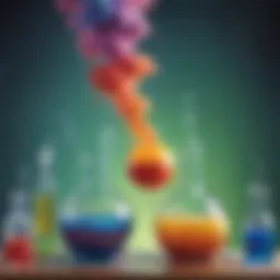 Colorful chemical reactions experiment