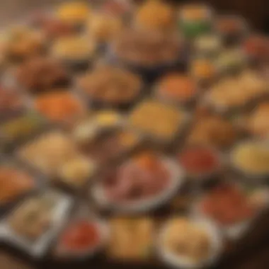 Elegant Presentation of Game Day Snacks An elegant arrangement of appetizers, showcasing their visual appeal.