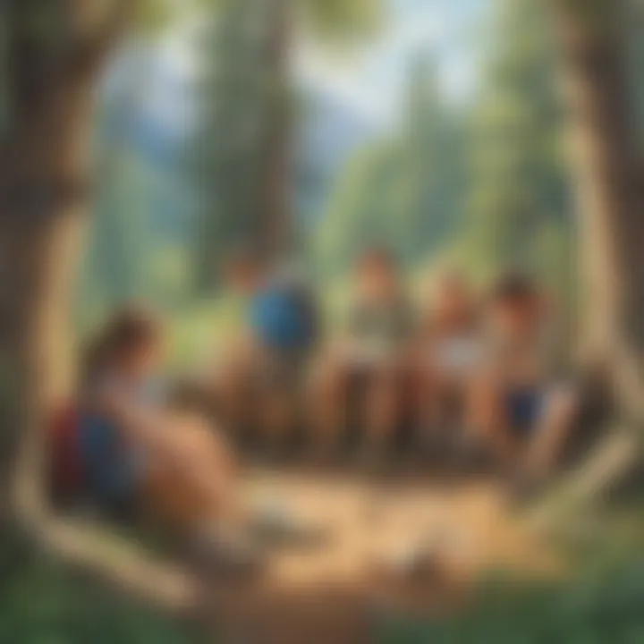 Outdoor learning experience during a summer camp