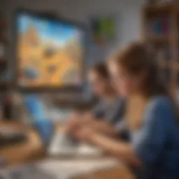 Innovative technology in education illustration