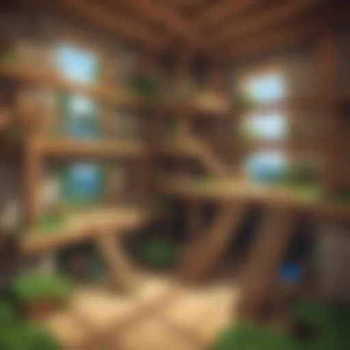 A vibrant Minecraft environment showcasing creativity in building structures.