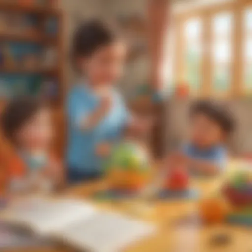 A colorful animated scene from an educational children's show