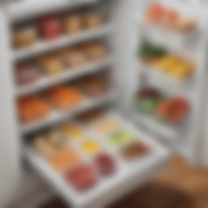 An organized fridge showcasing neatly stored prepped meals.