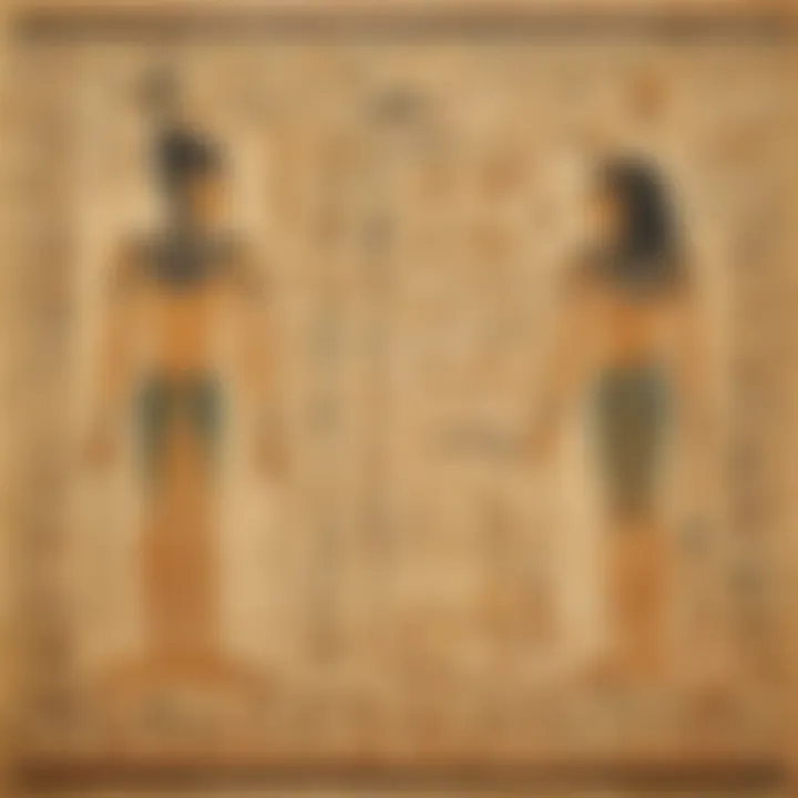 Egyptian Hieroglyphs on Papyrus