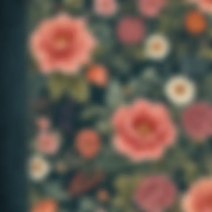 Elegant binder cover with floral design