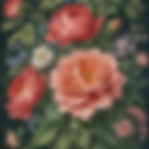 Elegant floral design on personalized greeting card