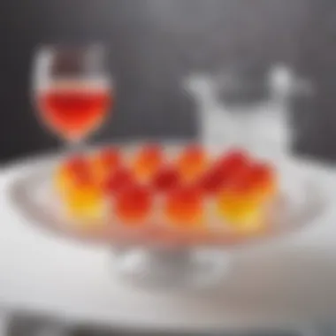 Sophisticated Jello Shot Display Elegant Jello Shot Presentation