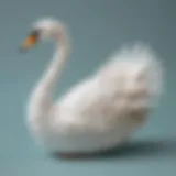 Elegant paper swan art