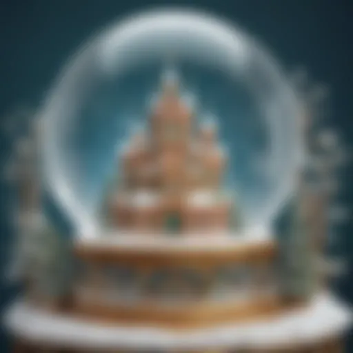 Elegant snow globe base with intricate design