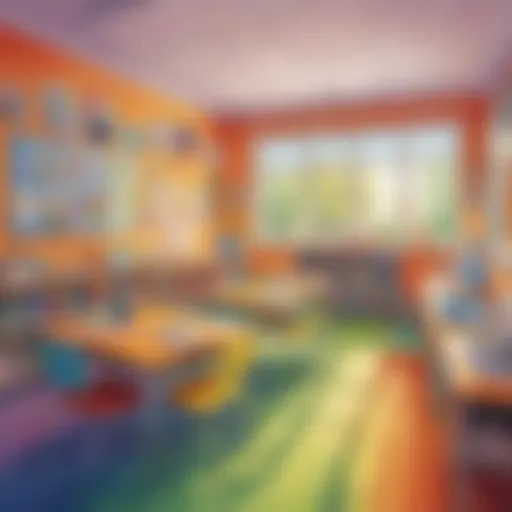 Inspiring quote displayed in a colorful classroom