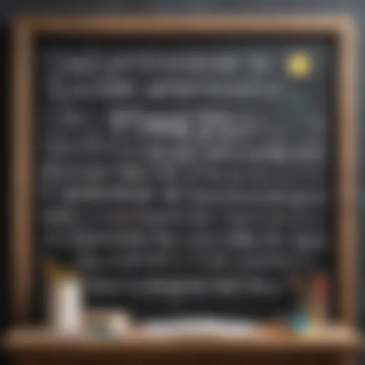 Motivational quote on a chalkboard