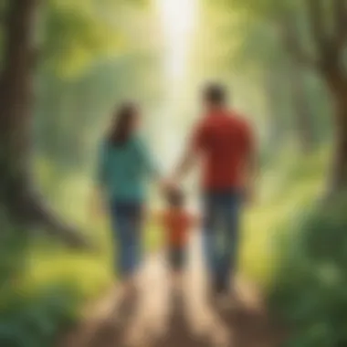 Embracing Mindful Parenting: Walking in Nature Parent and child walking hand in hand in nature