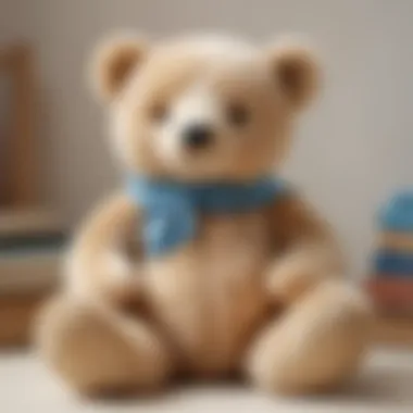 Emotionally comforting birth weight keepsake bear with child