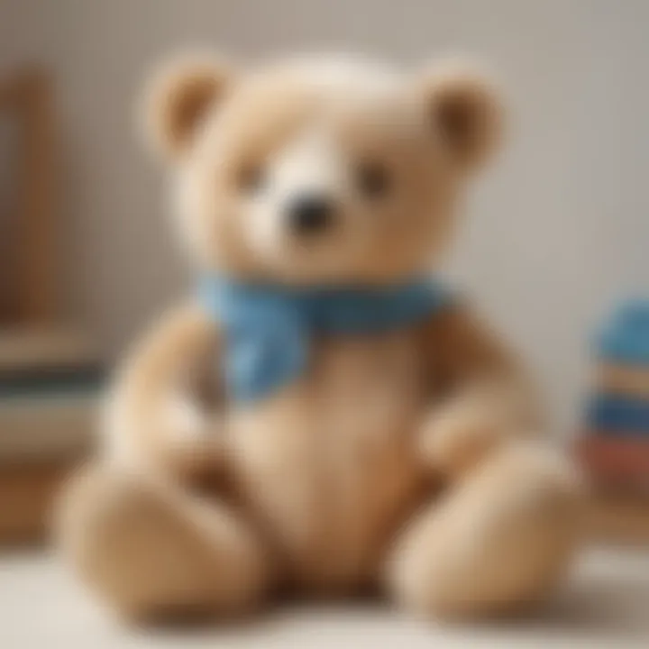 Emotionally comforting birth weight keepsake bear with child