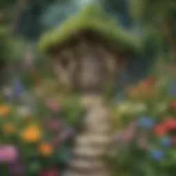 Enchanted Fairy Garden with Blooming Flowers