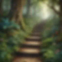 Enchanted forest stair step decal