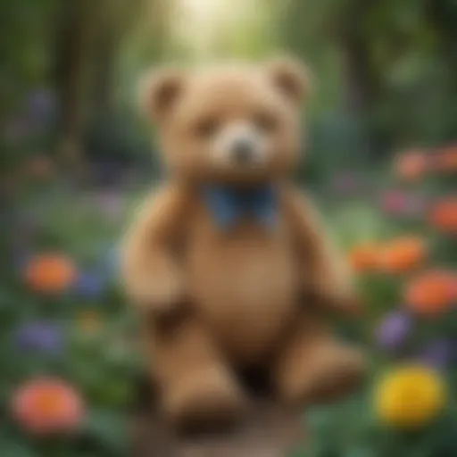 Captivating Teddy Bear in Enchanted Garden
