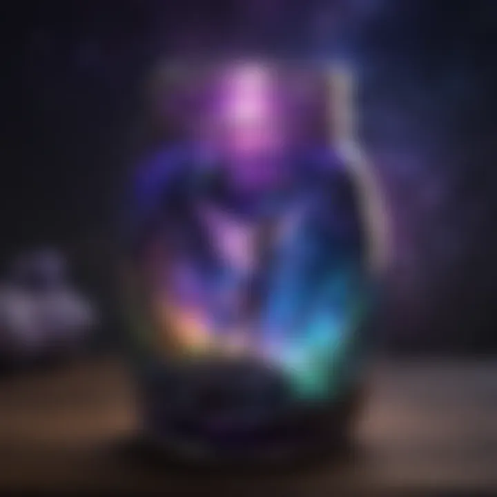 Mystical galaxy inspired fairy glow jar