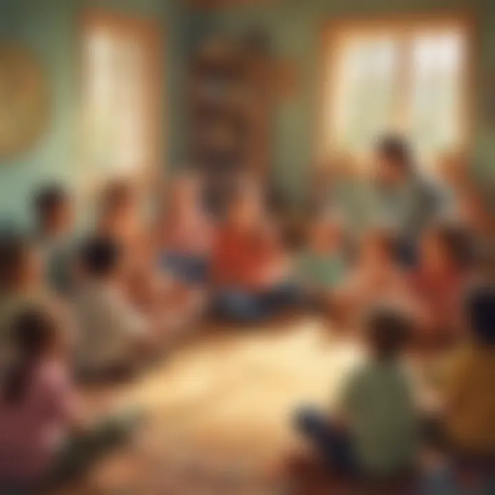 Children participating in a storytelling session during circle time