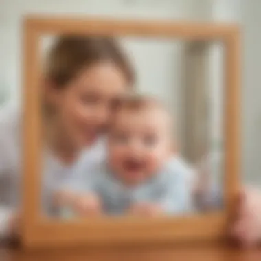 Parent and baby bonding through interactive peek-a-boo game