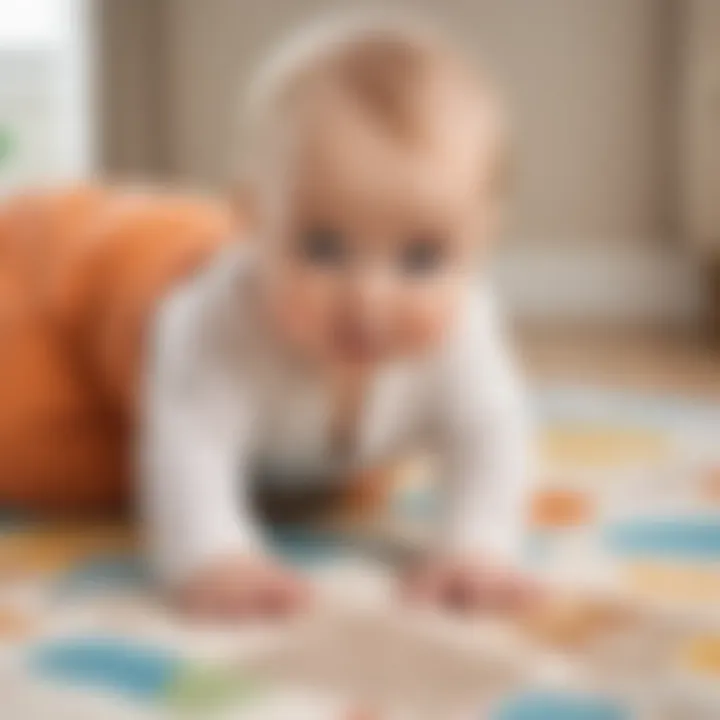 Baby enjoying tummy time play