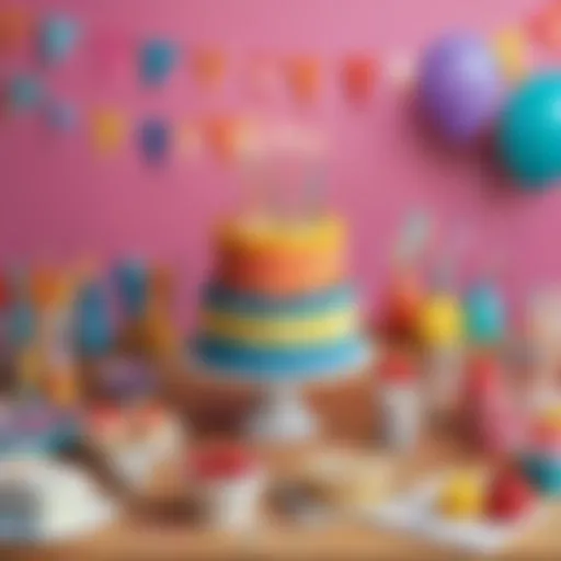 Colorful DIY birthday crafts displayed on a table