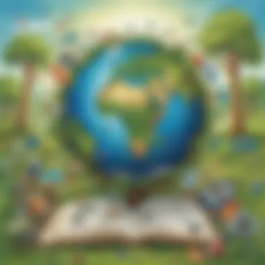 Eco-Friendly Virtual Art Project Virtual eco-friendly art project illustration