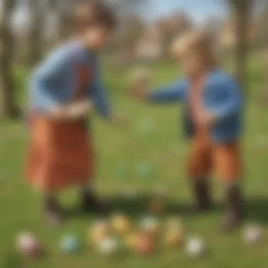 Learning Through Clues in the Egg Hunt Educational Easter egg hunt with clues leading to learning