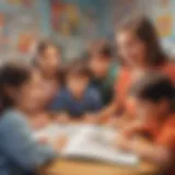 Group of children engaged in a creative art project