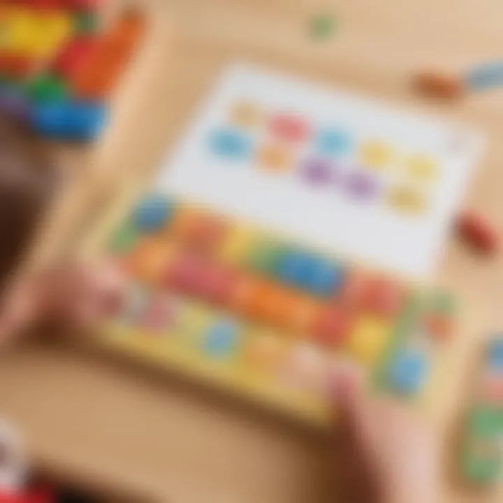 Children playing an interactive letter matching game