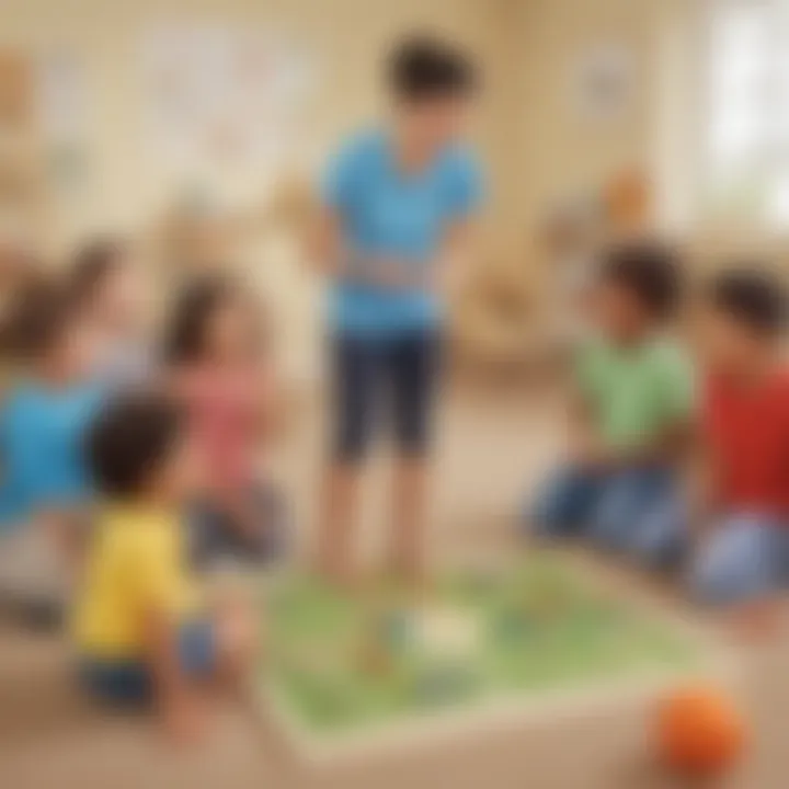 Interactive group play fostering social skills among young learners