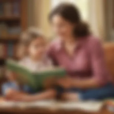 Bonding Through Storytime A parent and child sharing a story together, illustrating the bond formed through reading.