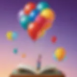 Colorful science experiment with balloons