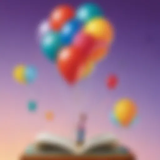 Colorful science experiment with balloons