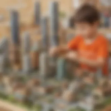 Sustainable City Model Construction STEM project involving a child building a functioning model of a sustainable city