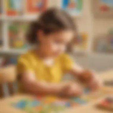 Child solving puzzles to enhance cognitive skills