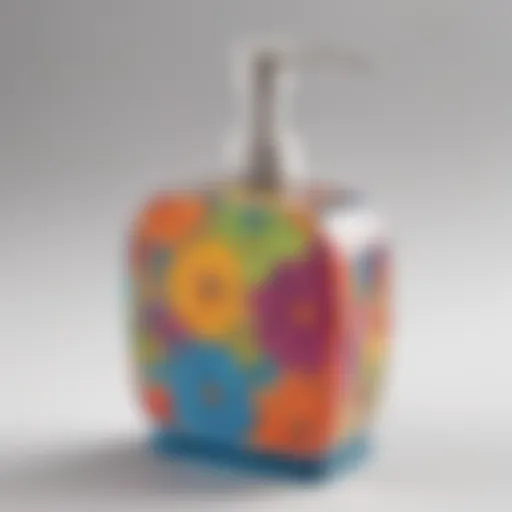 Creative soap dispenser with colorful designs