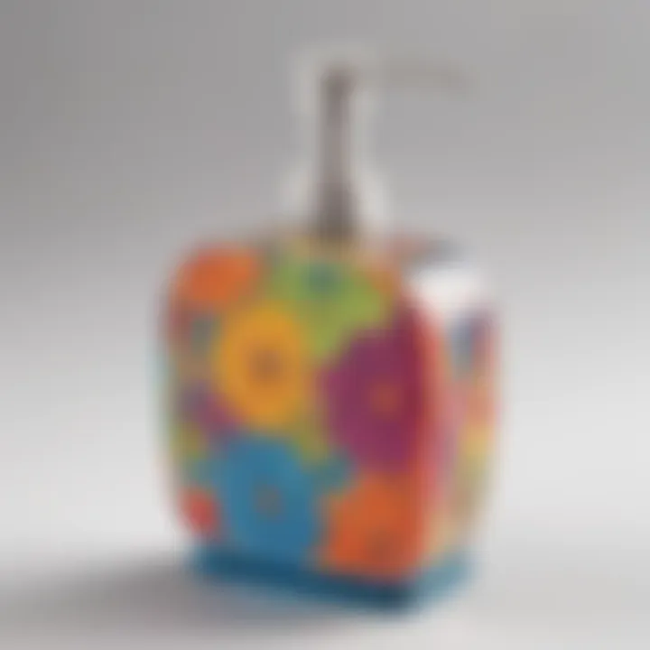 Creative soap dispenser with colorful designs