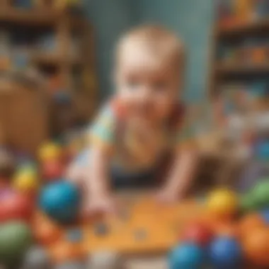 Exploration and Discovery Infant exploring colorful and textured objects