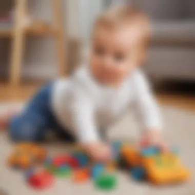 Motor Skill Development Activities A six-month-old exploring toys that promote motor skill development.