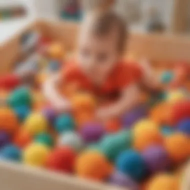Engaging Sensory Play for Infants A vibrant sensory play setup featuring colorful textures and safe objects.