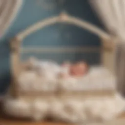 Newborn baby sleeping peacefully in a cozy crib