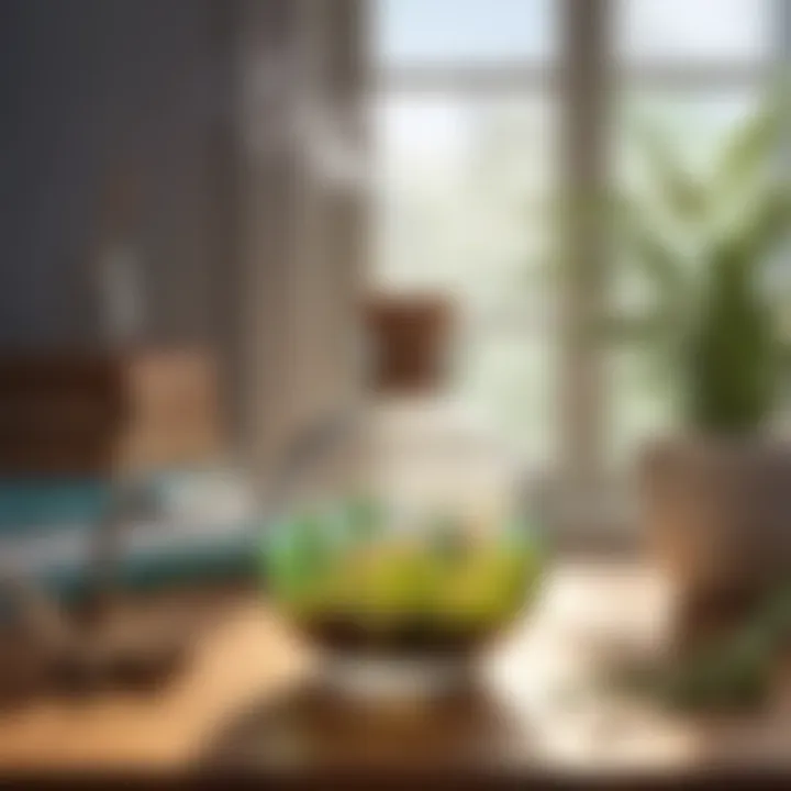 Essential oil diffuser emitting calming scents