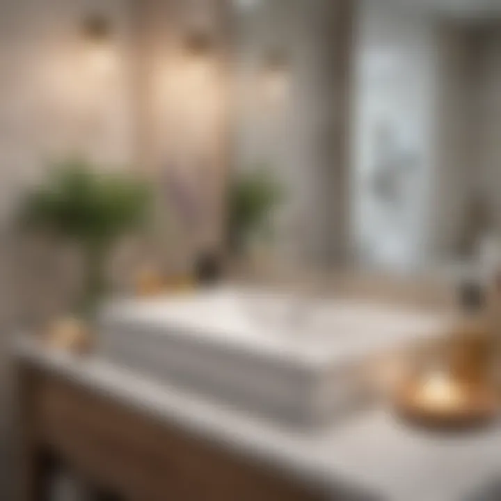 Essential oil diffuser in a stylish bathroom