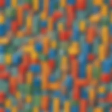Cognitive Development with Building Blocks Colorful building blocks showcasing cognitive development in preschoolers