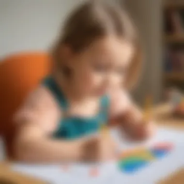 Developing Fine Motor Skills Through Drawing A child practicing drawing to develop fine motor skills